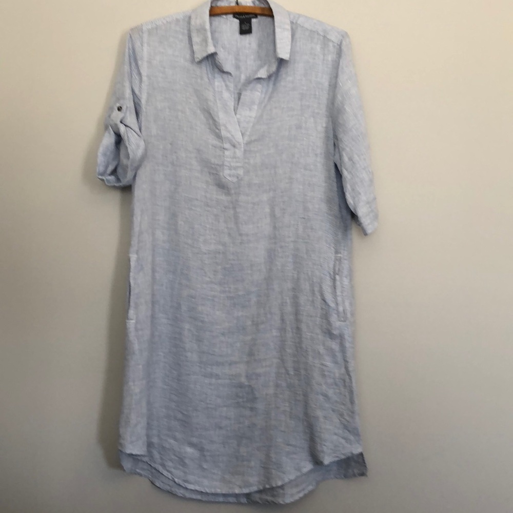 Chelsea & Theodore linen shirt dress